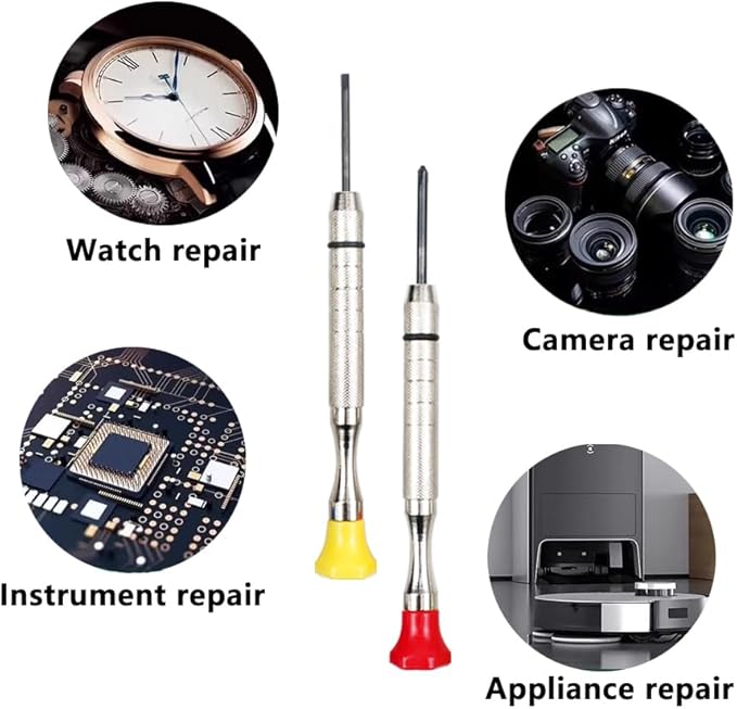 6Pcs Small Screwdriver Set -3pcs Flathead and 3pcs Phillips Micro Head Mini Screwdriver Set Precision CRV Eyeglasses Watches Electronics Computer Repair Kit Cool Gadgets Tool Gifts for Men
