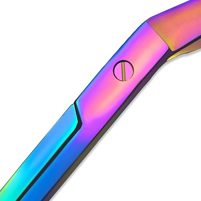 Bandage, Castroviejo, & Iris Scissors, & Kelly, & Mosquito Forceps Rainbow - Stainless Steel, DIY Crafting Scissors and Forceps Multicolors (Bandage Scissors, 7.25 inches)