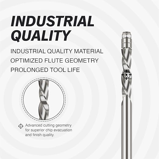 ZahyoX Downcut Spiral Flush Trim Router Bit, Solid Carbide Flush Trim Straight Router Bit with Double Bearing, 1/4" Cutting Dia, 1/4" Shank, 1-1/8" Cutting Length, 3" Overall Length