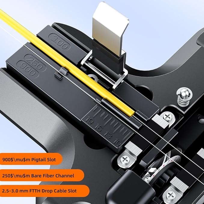 2026 Upgraded Mini One-Step Fiber Optic Cleaver, Ribbon Fiber Cleaver with ??0.5째 Precision, 24-Point Blade & 3-in-1 Holder ??Universal Splicer Companion for All Major Fusion Splicers
