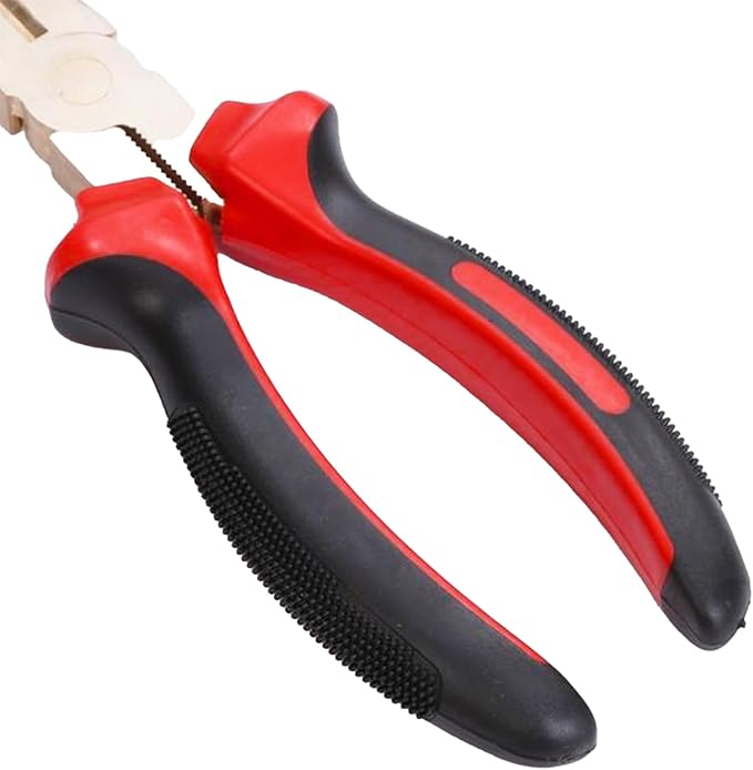 Non Sparking Needle Nose Pliers Length 150mm (6 Inch) Aluminum Bronze Copper, Spark Free Safety, Non-Magnetic and Corrosion-Resistant