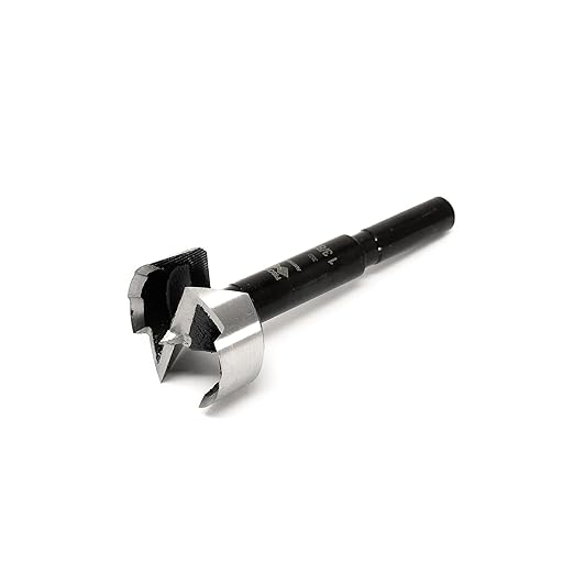 Fisch Black Shark Forged Steel Forstner Drill Bit for Woodworking, Precision Wave Design, Clean Cuts in Hardwoods, MDF, and Plywood, FSA-365822, Made in Austria (1-3/8 inch)