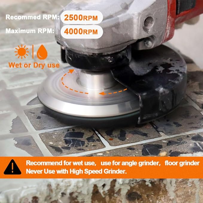 Diamond Concrete Polishing Pads - BRSCHNITT 6pcs 4 inch Grit#400 Resin Bond Renew Pads Beton Floor Renew Reparing Disk