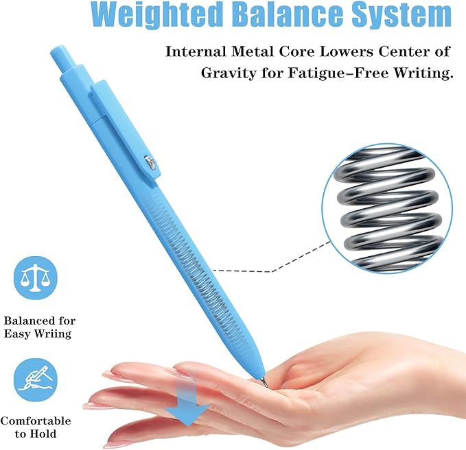 Vitoler Pens,8 pcs Fine Point Gel Pens,0.5mm Quick Dry Black Ink Gel Pen, Smooth Writing Pen for Office Desk Accessories,Office School Supplies