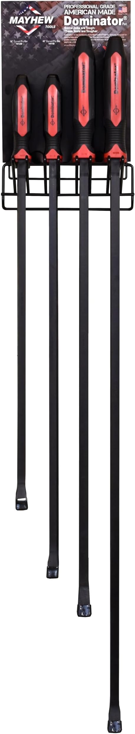 Mayhew Tools 80027 Dominator Large Pry Bar Rack, 8-Piece, multi, one size