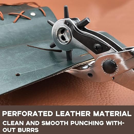 Leather Punch Tool for Belts - Leather Hole Punch Tool, Belt Hole Puncher for Leatheres, Belts, Watch, Handbag. Punches Plier for Diameter: 4.5/4/ 3.5/3/ 2.5/ 2mm.