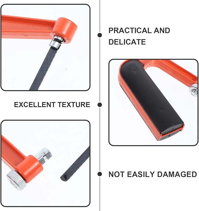 Gadpiparty 6 Inch Mini Hacksaw Lightweight Aluminum Alloy Hand Saw for Woodworking and Diy Projects with Comfortable Grip