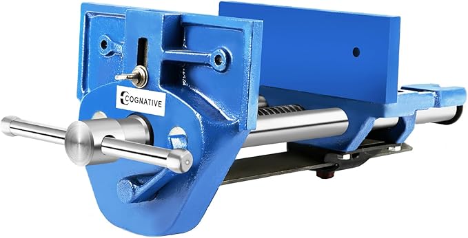 COGNATIVE 7 Inch Woodworking Vise, Heavy-Duty Cast Iron Wood Working Vise Quick Release Lever for Workshop and Home Use