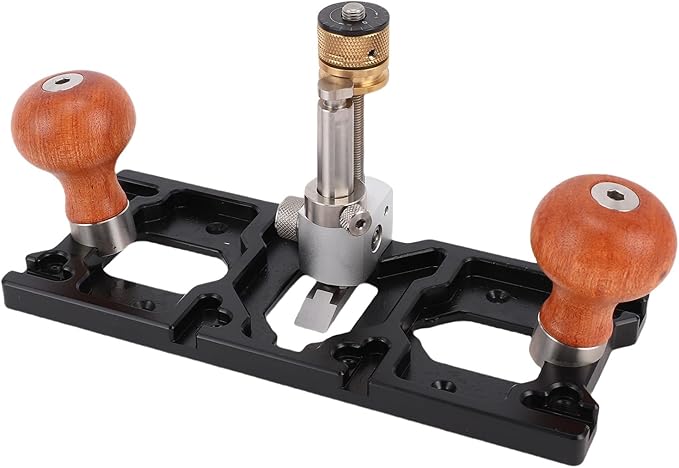 Yunseity Router Plane Handheld Woodworking Tool, HD39 Adjustable Hand Wood Planer Aluminum Alloy Wood Trimming Plane with Depth Stop for Woodworking