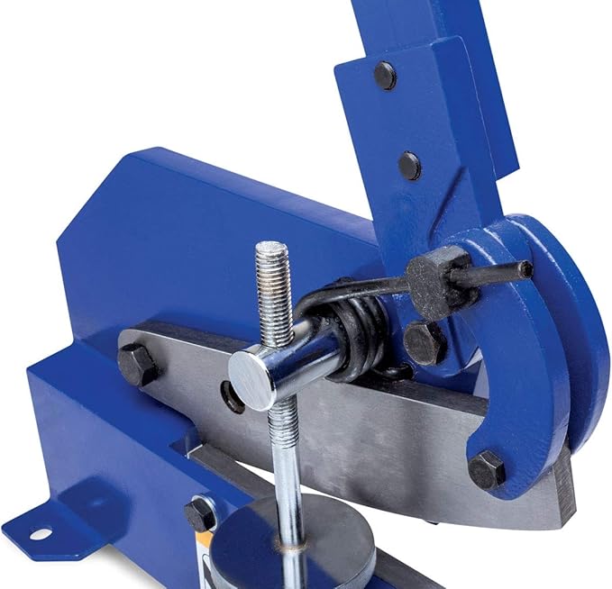 Eastwood 8 in. Bench Shear Throatless Multiple Purpose Bench Top Throatless Sheet Metal Cutter Tool Solid Steel Frame Mounting Type
