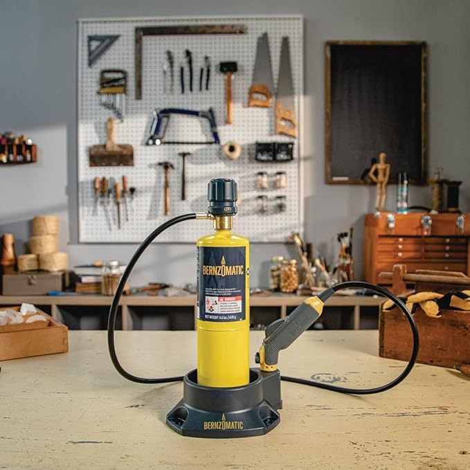 Bernzomatic FirePoint Creator Tool, Precision Flame Hand Torch for use with Bernzomatic MAP-Pro or Propane Fuel (Firepoint Tool + 3 MAP Pro Cylinders)