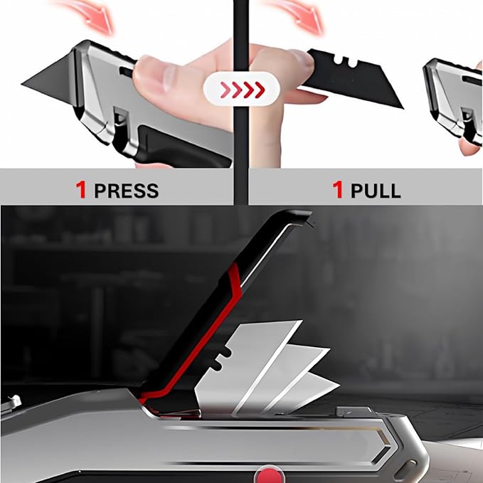 ACCUFINE Acrylic Sheet Cutter Tool Plexiglass Cutter and Utility Knife Comes with 40 Blades in 4 Types.