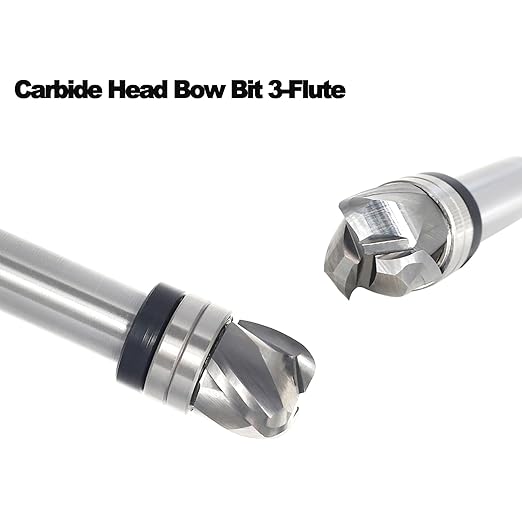Bowl & Tray Pattern Flush Trim Router Bit 1/2 Shank, 3-Flute, 3/16" Radius, 3/4" Dia, 5/8" Height, Carbide Head Round Nose Cove Juice Groove Router Bit, for Making Wood Bowls/Trimming