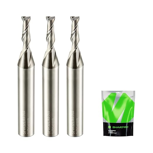 1/8 Router Bit 1/4 Shank, Upcut Spiral Router Bit 1/4 Inch Shank 1/8 Inch Cutting Dia. 1/4 Inch CNC Router Bits, Up Cut Router Bit Solid Carbide, Ideal for Wood Inlay, Plunge Plastic 3PCS
