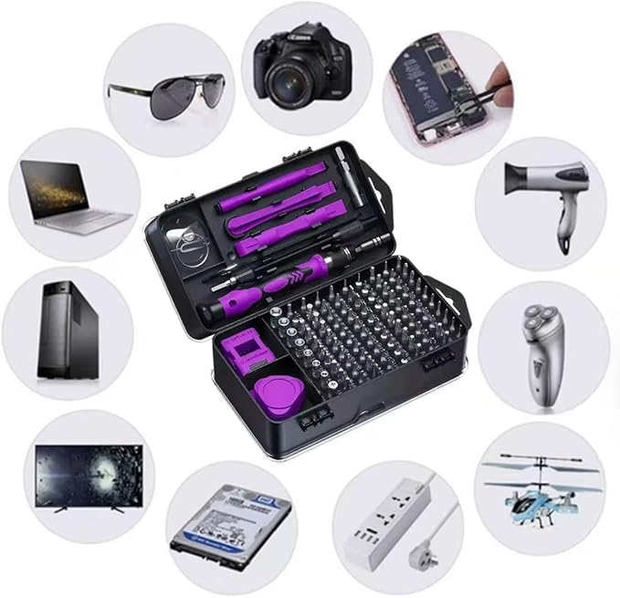 115 in 1 Precision Screwdriver Set, Mini Repair Tool Kit with Torx Triwing Bits, Repair for Computer, Macbook, Laptop, PC, RC, PS5, iphone, Electronics, XBOX,