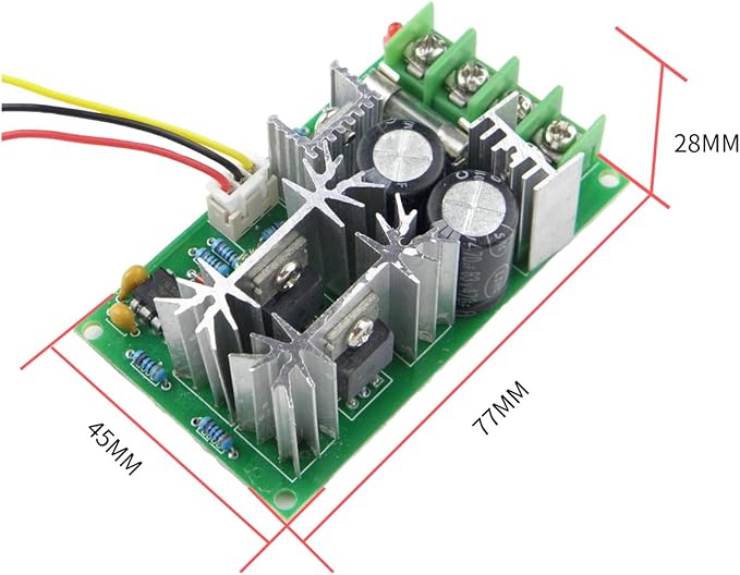 CHANCS 12V/24V 10000RPM/20000RPM 775 Electric Motor Table Saw Kit with 20A PWM Speed Controller Regulator Module Board