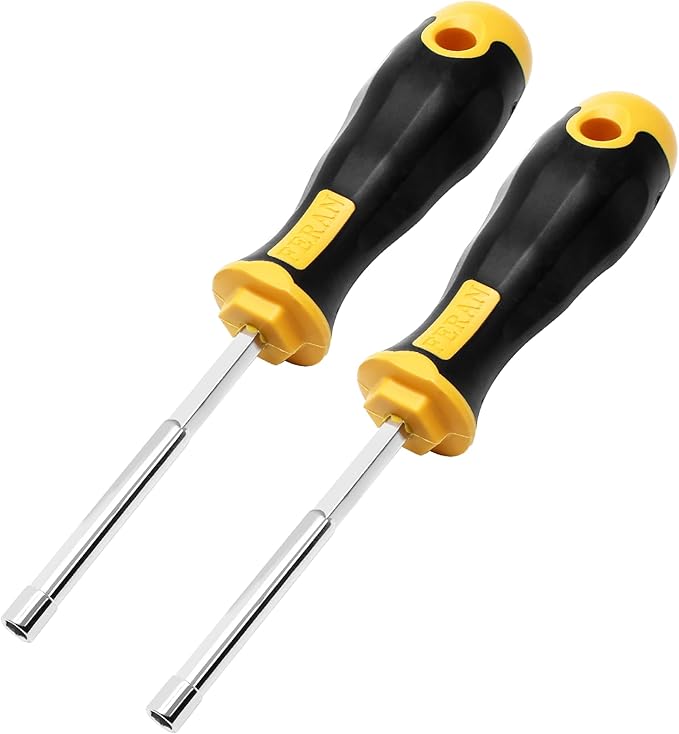 2Pcs 5mm Socket Wrench Screwdrivers High-Carbon Steel Hex Nut Driver for DIY Hand-Making, Repairs