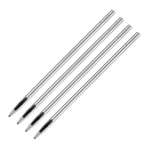 0.5MM Leather Hole Punch Tool [4PCS] - Metal Round Belt Hole Puncher Use for Leather Working & Belts & Watch Band & Paper & Plastic - [Silver Tone] Round Hollow Tools