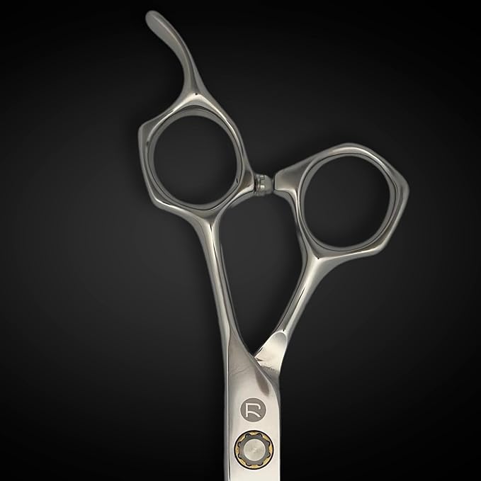 7 Inch Professional Hair Cutting Scissors - Convex Blade - Japanese 440C Stainless Steel - For Wet or Dry Cutting - Saki Shears Musashi For Hairdressers and Barbers (7 Inches)