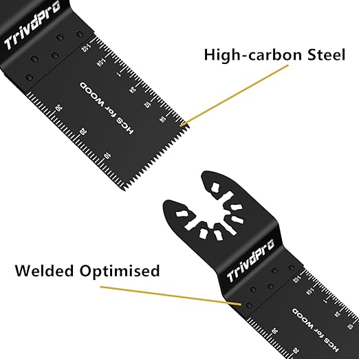 200Pcs Oscillating Tool Blades Professional Universal Oscillating Saw Blades Wood Multitool Blades Compatible with Dewalt, Milwaukee, Ryobi, Rockwell, Bosch