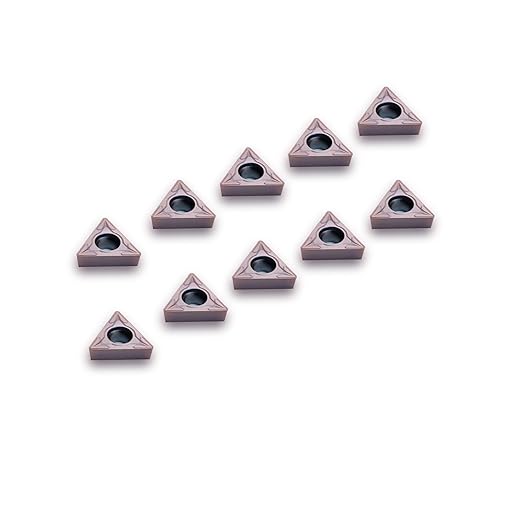 10Pcs TCMT090204 Lathe Indexable Solid Carbide Milling Turning Insert for The Finishing of Steel and Other Metal (TCMT090204 LF6018)