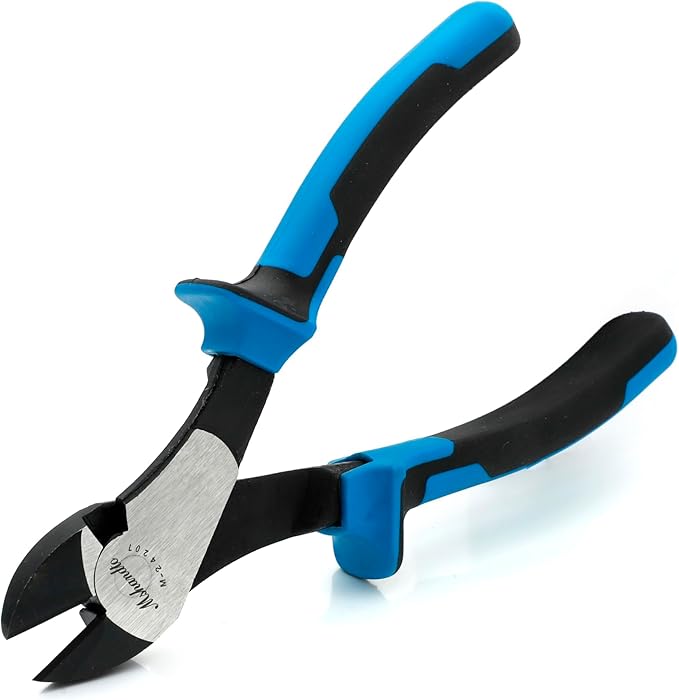 7-inch Wire Cutters Ultra Tough Side Cutters Dikes Durable Diagonal Cutting Pliers in High Carbon Steel for Electrical, Artificial Flowers and Homes Repairing Heavy Duty Cutting Tools