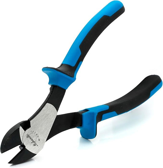 7-inch Wire Cutters Ultra Tough Side Cutters Dikes Durable Diagonal Cutting Pliers in High Carbon Steel for Electrical, Artificial Flowers and Homes Repairing Heavy Duty Cutting Tools