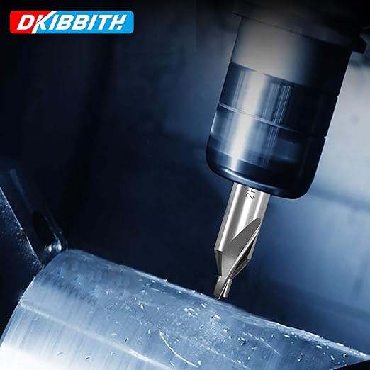 DKIBBITH 5pc Long Center Drill Bit Set, M2 HSS 60-Degree Angle 4'' Overall Length Center Drill Bits Kit, Countersink Tools for Metalworking Lathe Milling and Countersinking, Size 1.0 2.0 3.0 4.0 5.0
