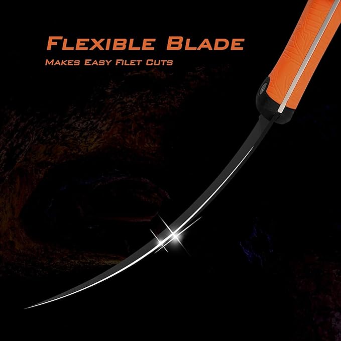 KastKing Folding Fillet/Fishing/Camping/Hunting Knife, Razor Sharp G4116 German Stainless-Steel Blade, Non-Slip Handles, 13 쩍 inch overall Length, only 7 쩍 inch folded, Includes Sheath