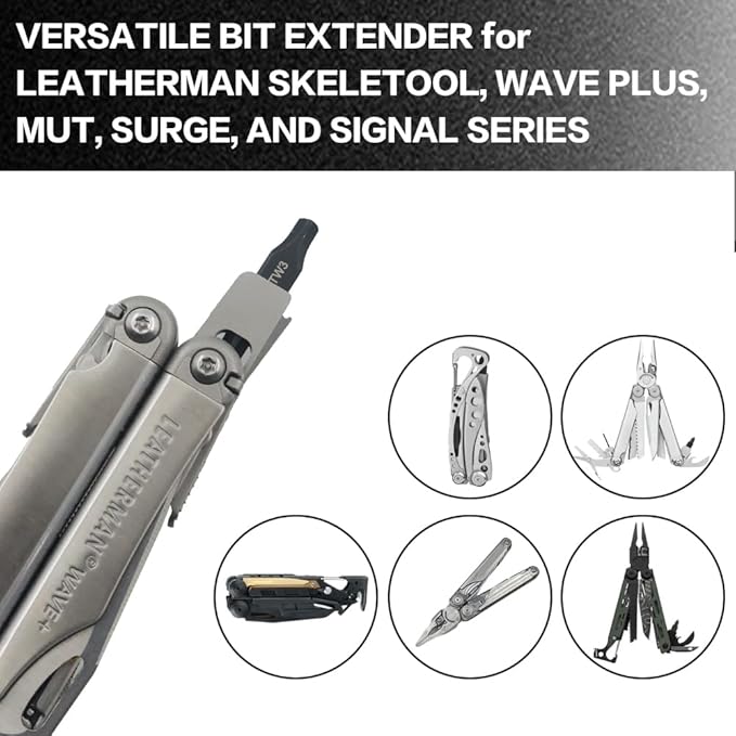 Security Bit Kit Set with Triwing Screwdrivers-TW3/TW4 Bit for Leatherman, Replacement Double-Ended Flat Screwdriver Bits for Leatherman Multi-Tool Accessories,S2 Steel (2Pack)