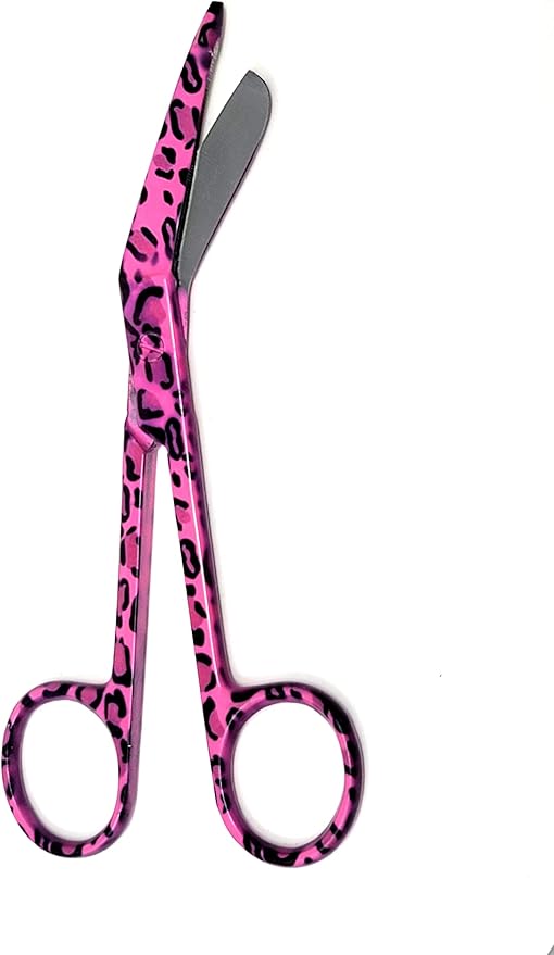 Set of 3 Assorted Pattern Nurse Doctor EMT Lister Bandage Scissors 5.5" (14cm), Stainless Steel, Premium Quality-Ideal Gift (PK10)