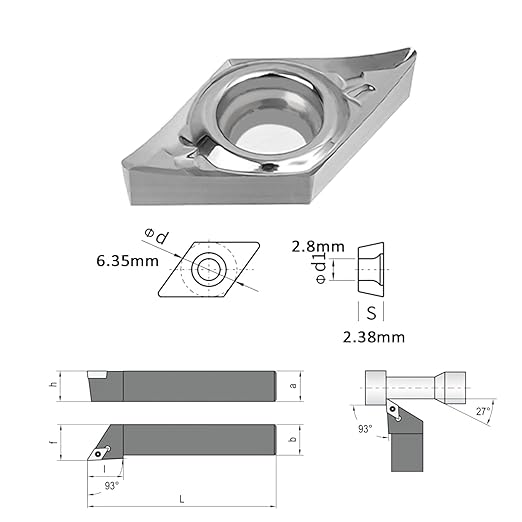 Carbide Inserts for Aluminum DCGT21.51 DCGT070204-AL 10PCS, Precision Cutting and Enhanced Durability