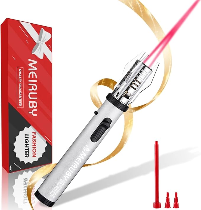 MEIRUBY Torch Lighter for Her/Him, Women/Mens Birthdays Gifts, Lightsaber Torch Flame Butane Lighter Gifts for Dad Grandpa Step Dad Papa, Birthday Gift Cool Gadgets for Men 2025