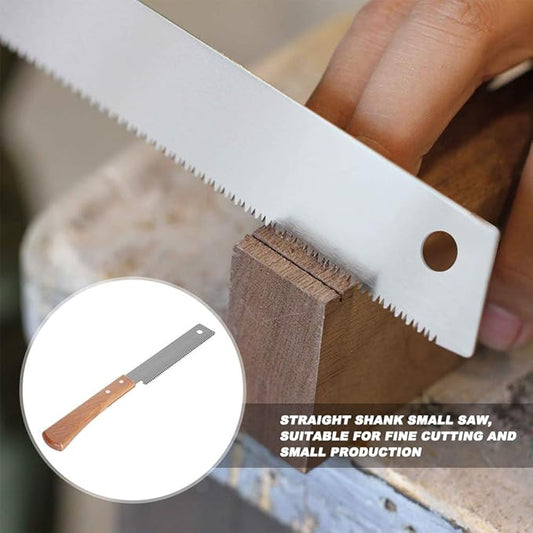 Small Hand Saw, Japanese Double Pull Saw with Wooden Handle, Flush Cutting Trim Tool for Carpentry, 12In