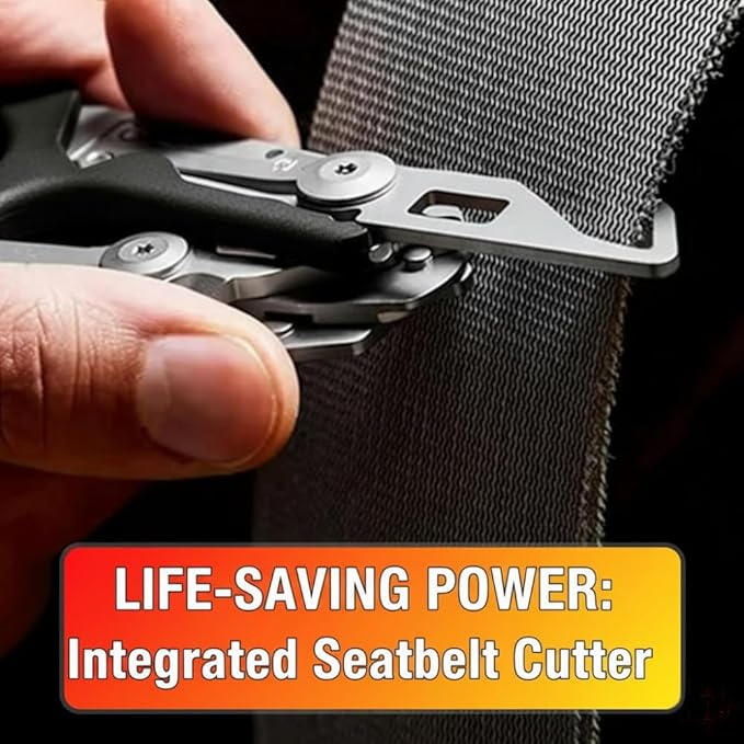 Pro 6-in-1 Foldable Trauma Shears with Strap Cutter, Stainless Steel Medical Scissors for Nurses, Raptor Trauma Shears Holster with Glass Breaker, Surgical EMT Scissors for Nursing Students & Doctors