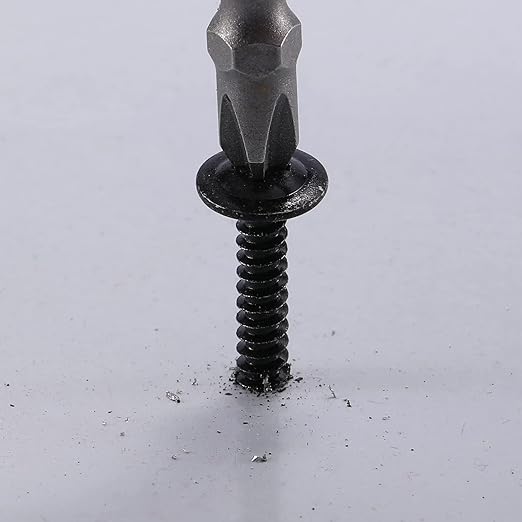 #8 x 2 Sheet Metal Screws 500PCS 410 Stainless Steel Truss Head Fast Self Tapping Screws Black Oxide by SG TZH