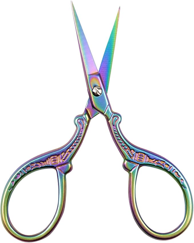 BIHRTC 3.6 Inch Mini Embroidery Scissors Sewing Crafting Stainless Steel Sharp Tip Scissors Shears for Needlework Threading Craft Art Work DIY Tools Cross Sticth