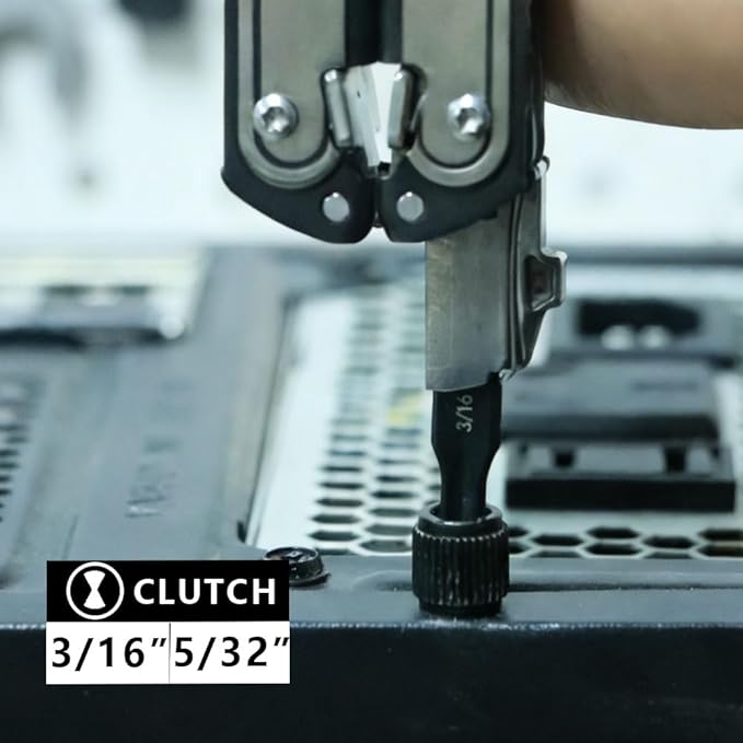 Security Bit Kit Set with Clutch Screwdrivers #3/16?쓆nd 5/32" Bit for Leatherman, Replacement Double-Ended Flat Screwdriver Bits for Leatherman Multi-Tool Accessories,S2 Steel (2Pack)
