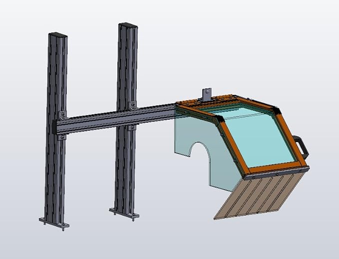 Hinged Lathe Guard for Hardinge HLV/Toolroom Lathes, 12??Wide, Interlocked Model. Part # LG-TR2-SK1 by ATS MACHINE SAFETY SOLUTIONS