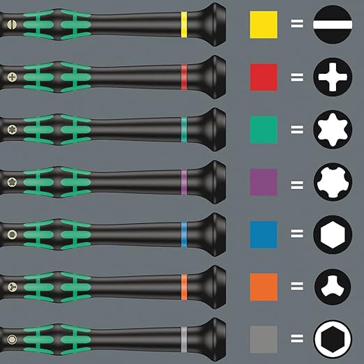 Wera 05118035001 Kraftform Micro 2067 Torx TX Electronics Precision Screwdriver, TX1 Head, 40mm Blade Length