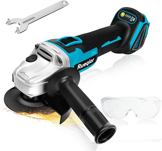 Cordless Angle Grinder for MAKITA 18V Battery, 4-1/2" Brushless Grinder, 3 Variable Speed for Cutting, Griding, Polishing (No Battery) (12000 RPM)