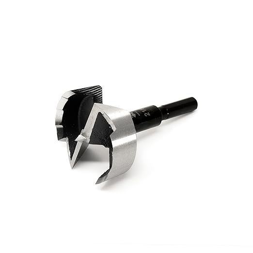 Fisch Black Shark Forged Steel Forstner Drill Bit for Woodworking, Precision Wave Design, Clean Cuts in Hardwoods, MDF, and Plywood, FSA-365877, Made in Austria (2-1/8 in)
