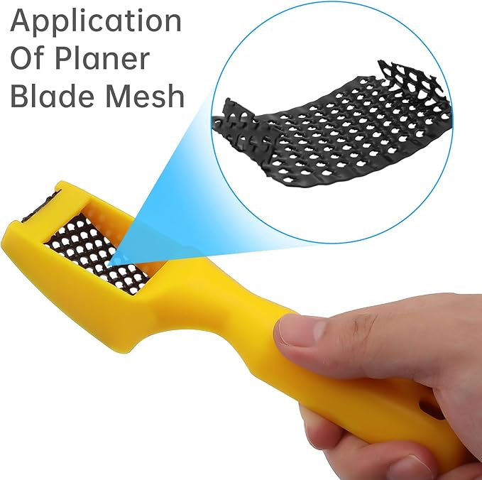 4pcs Shaver Blade Holder, Includes 8 Half-Round Shaving/Shaping Blades - Steel Rasp Block Plane, One Hand Surform Shaver Handle, Dent Repairs, Wood Fiberglass File Tool