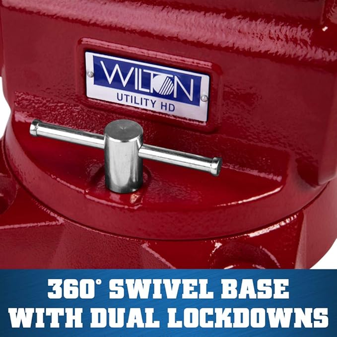 Wilton Utility HD Bench Vise, 6-1/2" Jaw Width, 6-1/4" Jaw Opening, 4-1/4" Throat (Model 656UHD)