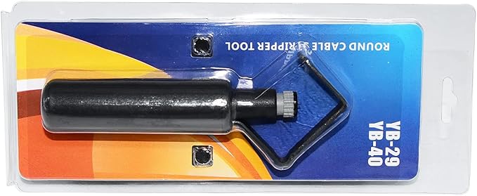 19-40mm Coaxial Mid Span Round Cable Stripper - With Adjustable Cutting Depth Cable Jacket Slitter, Radial Stripper, for Fast and Precise Removal of Cable Jackets - 3/4" to 1 5/8" Diameter