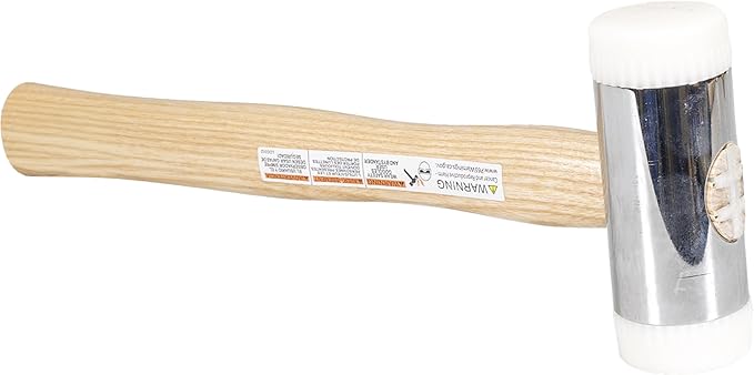 VAUGHAN Nylon Face Hammer, Chrome Plated Zinc Alloy Head, 2 Lbs, NT175, VN58414