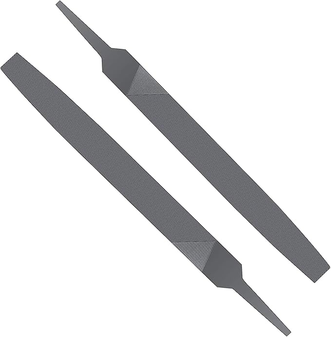 6-inch Flat Medium Cut File Double Cut Teeth High Hardened Steel Hand File Without Handle Suitable for Shaping Wood, Metal, Plastic