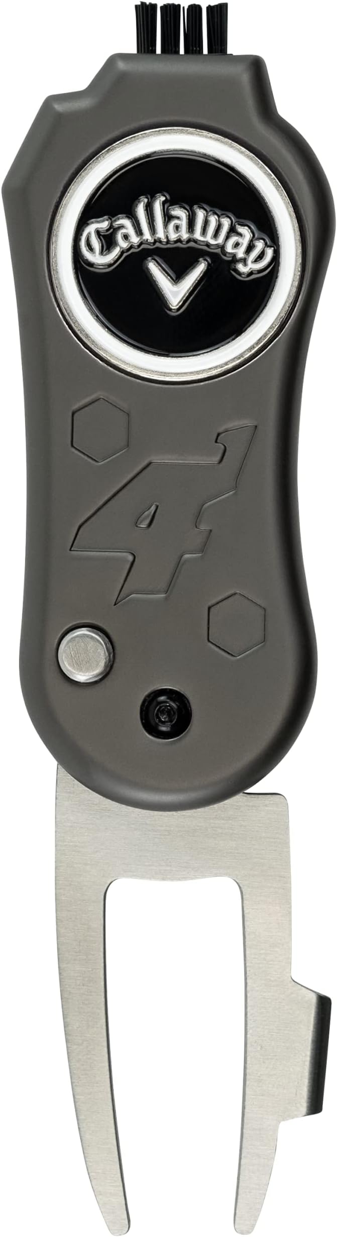 Callaway 4-in-1 Blade Divot Repair Tool - Black Switch Blade 4-Function Golf Divot Tool