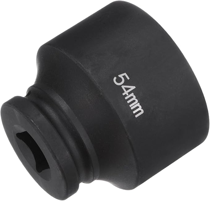 HARFINGTON 6-Point Impact Socket 3/4" Drive 54mm Metric 40Cr Alloy Steel Spindle Axle Nut Impact Socket
