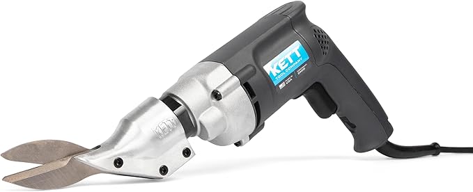 Kett KD-480 Electric Shears, 2500 RPM, A-2 Steel Blades, Rabbit Ear Blades, Electric Cutter, Metal Cutting, Carpet Cutter, 5 lb, Cutting Tool for Vinyl, Woven Woods, Leather, Rubber, Cardboard, etc.